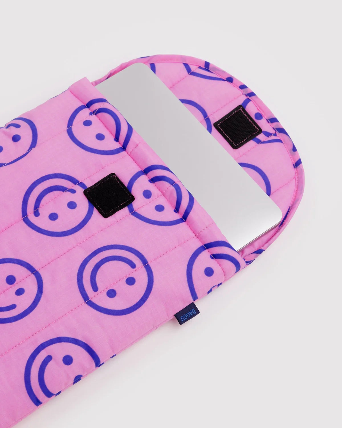 Puffy Laptop Sleeve - Pop Pink Happy