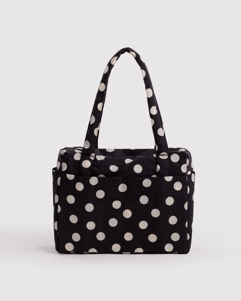 Small Cloud Carry-On - Black and Cream Polka Dot