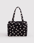 Small Cloud Carry-On - Black and Cream Polka Dot