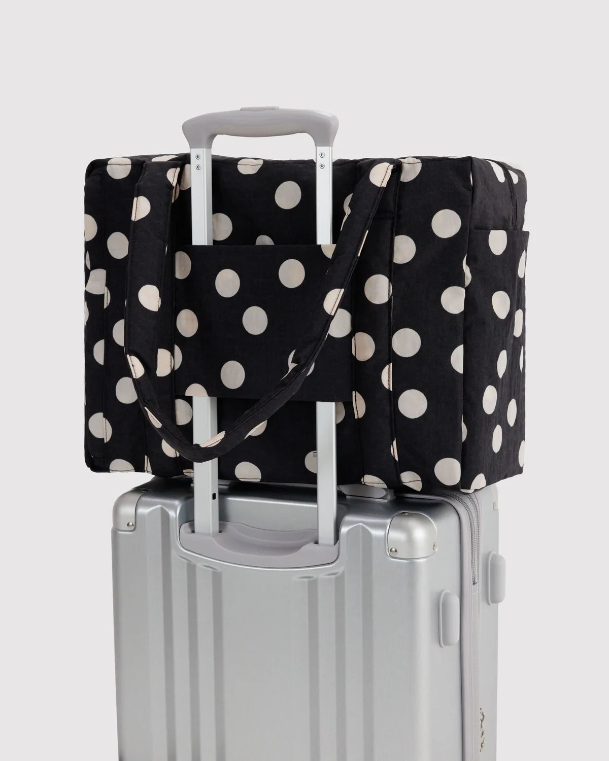 Small Cloud Carry-On - Black and Cream Polka Dot