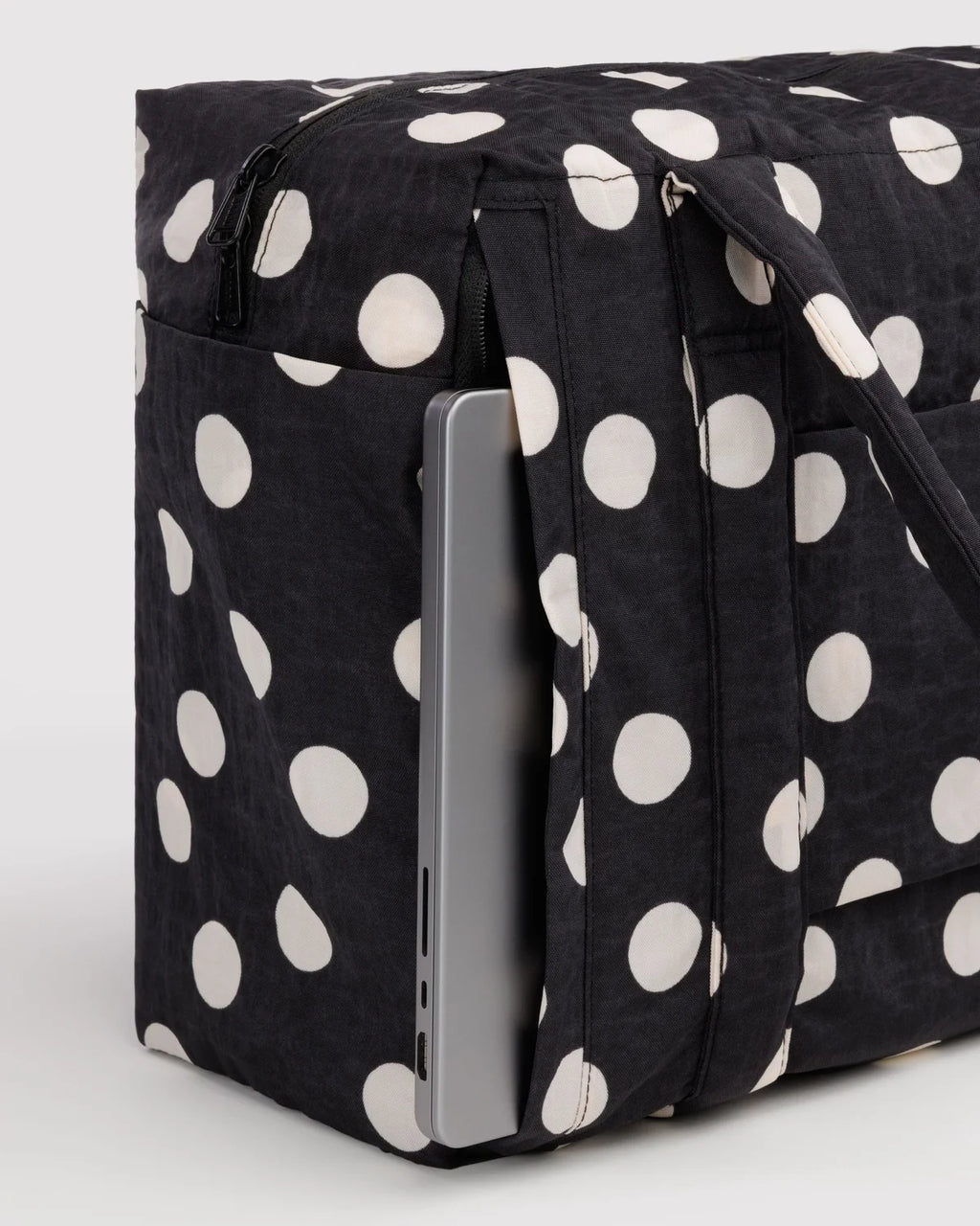 Small Cloud Carry-On - Black and Cream Polka Dot