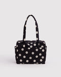 Everyday Cloud Bag - Black and Cream Polka Dot