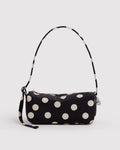 Nylon Loaf Bag - Black and Cream Polka Dot