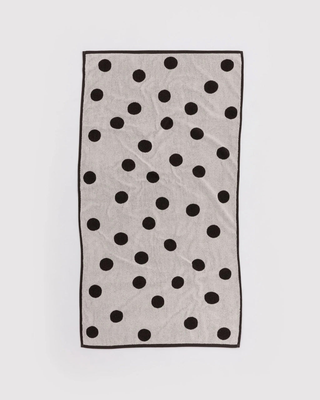 Bath Towel - Cream and Black Polka Dot