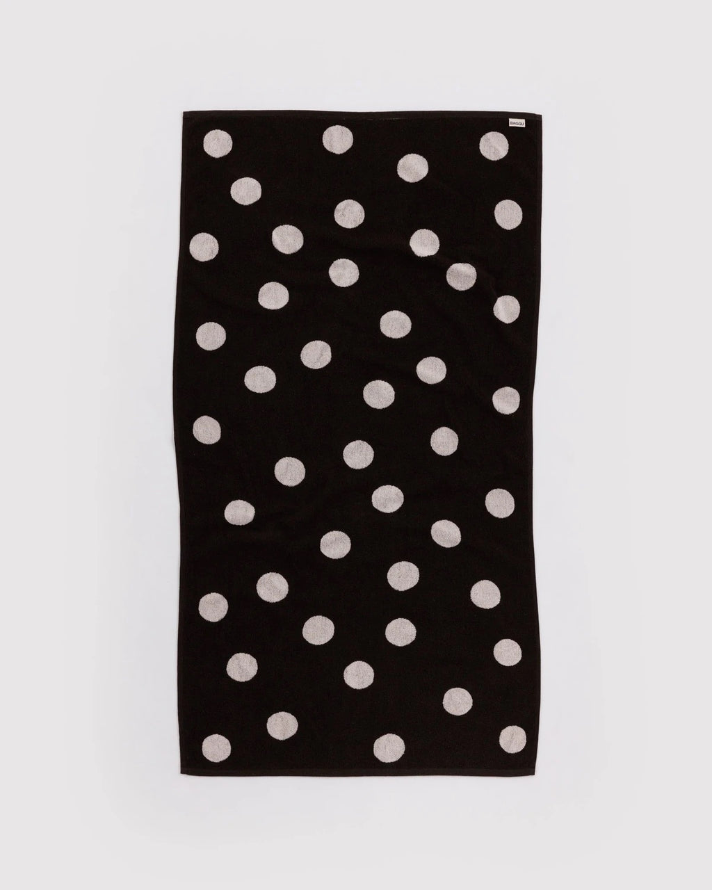 Bath Towel - Cream and Black Polka Dot