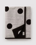 Bath Towel - Cream and Black Polka Dot
