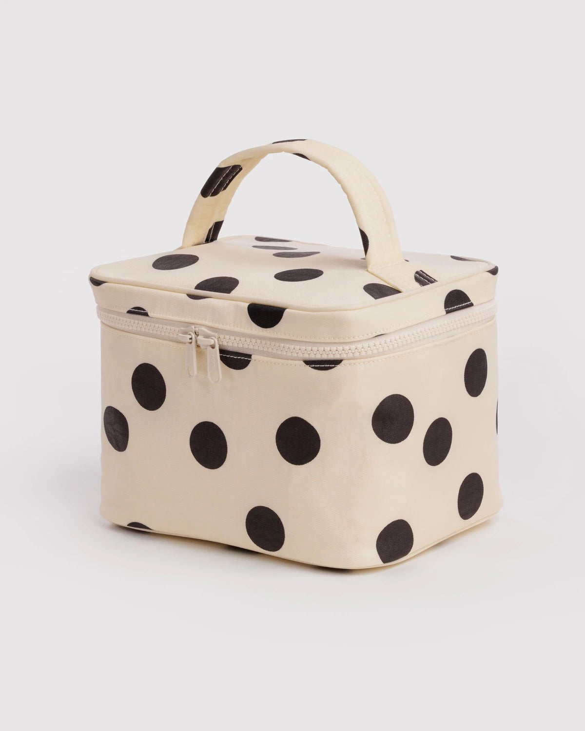 Cosmetic Case - Cream and Black Polka Dot