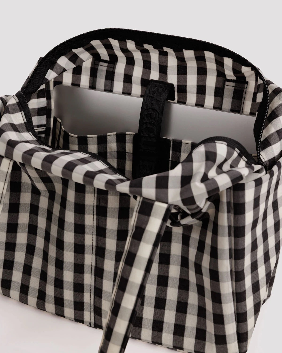 Everyday Cloud Bag - Black and Cream Gingham