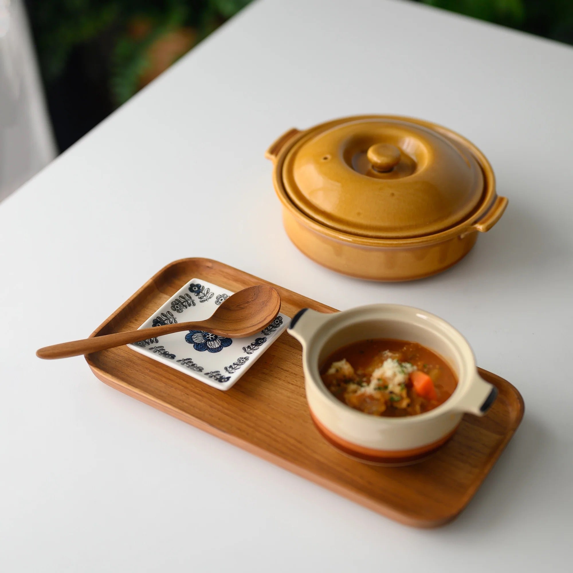 Moon Long Dish - Teak