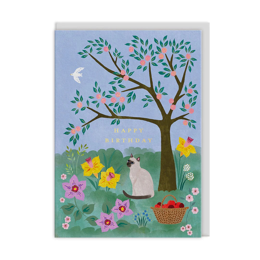 Garden Kitty Greeting Card