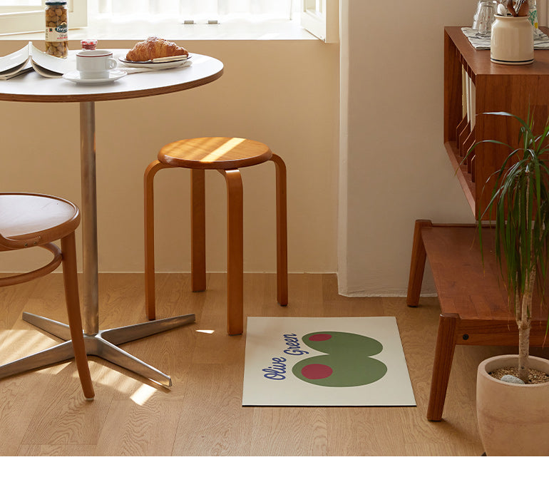 Diatomaceous Earth Bath Mat - Olive