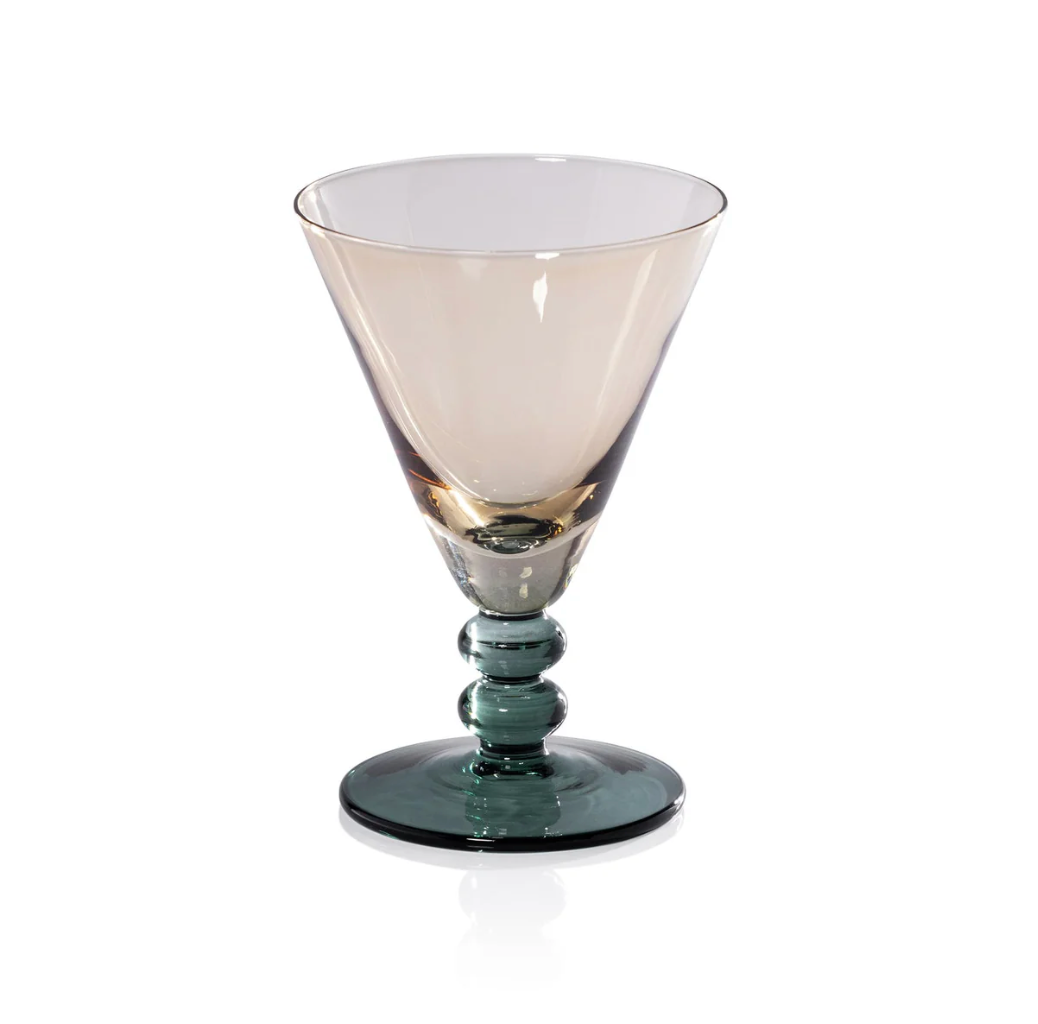 Fusion Two-Tone Cocktail Glass - Green Ivy