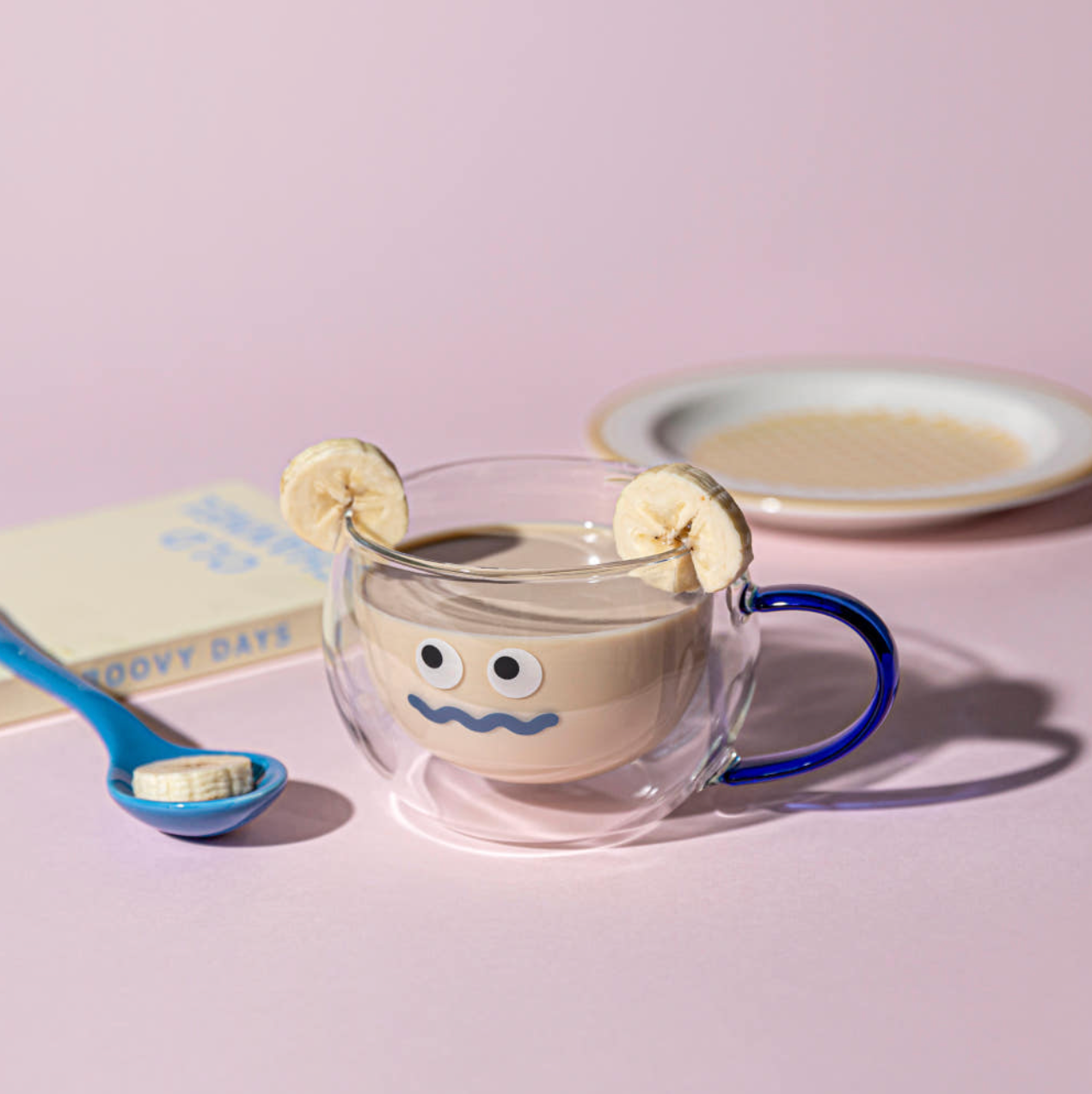 Double Walled Mug - Blue Face