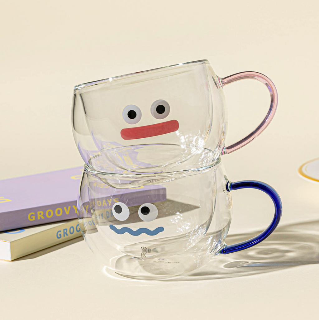 Double Walled Mug - Pink Face