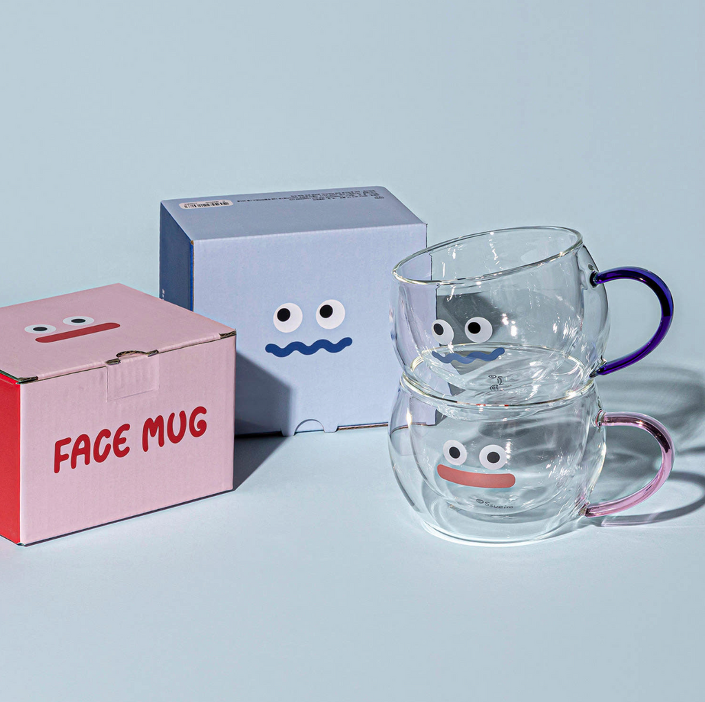 Double Walled Mug - Pink Face