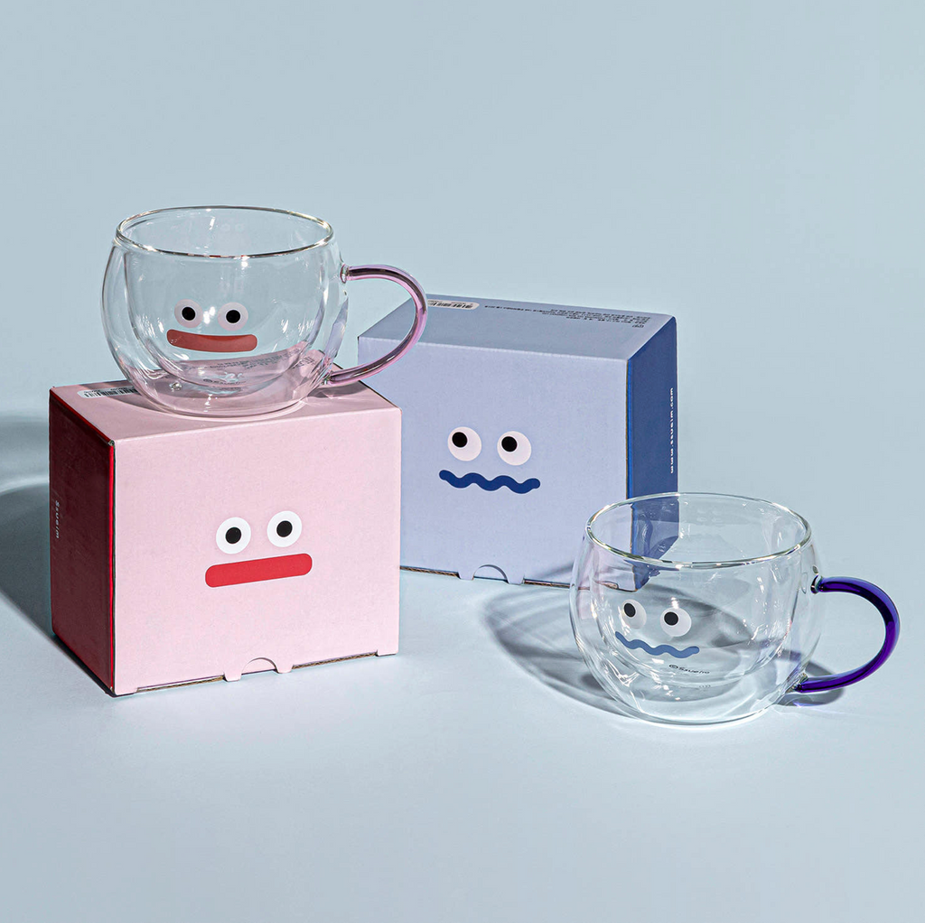 Double Walled Mug - Pink Face