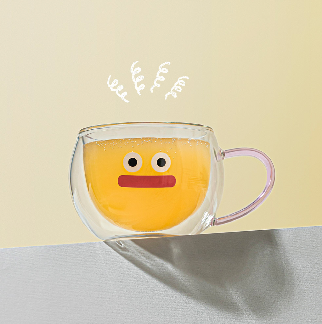 Double Walled Mug - Pink Face