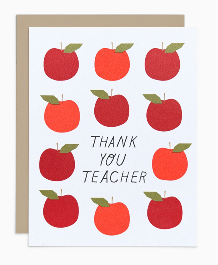 Thank You Teacher Apples Card