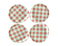 Bamboo Gingham Coaster - Set of 4
