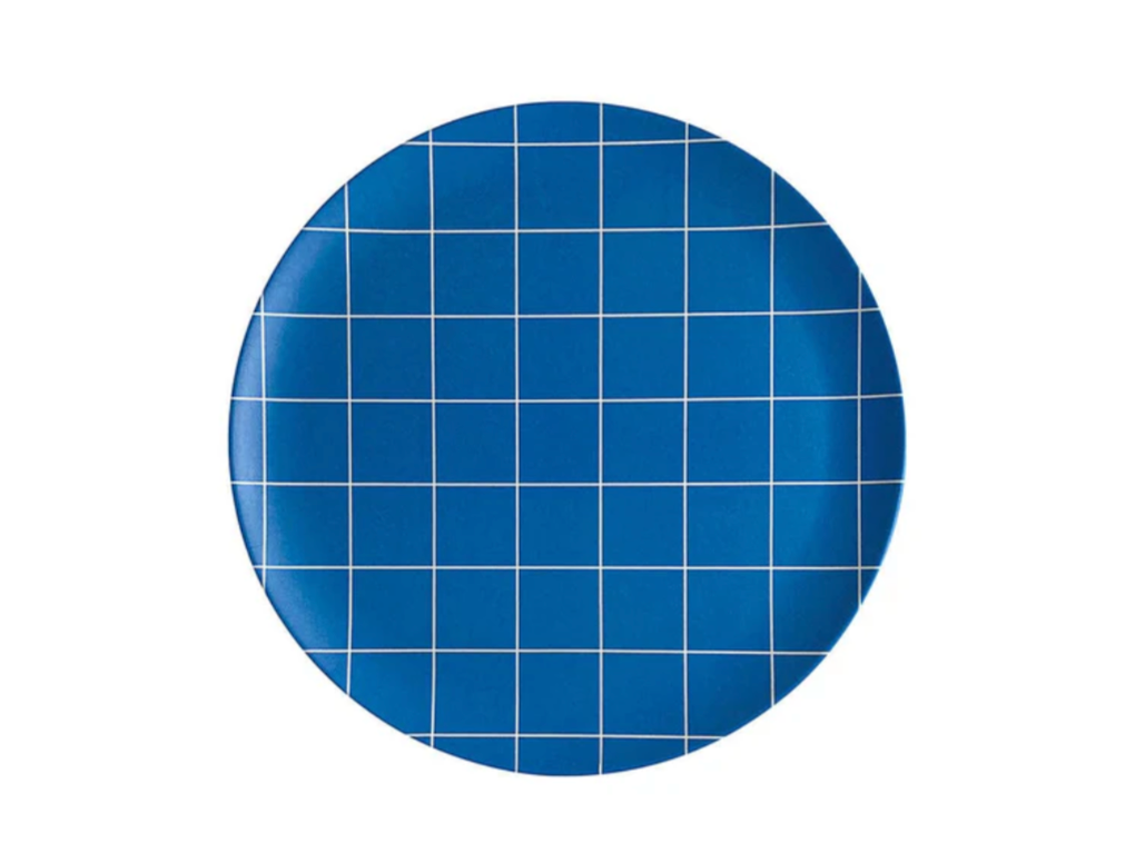 Blue Grid Side Plate