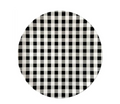 Gingham Black Dinner Plate
