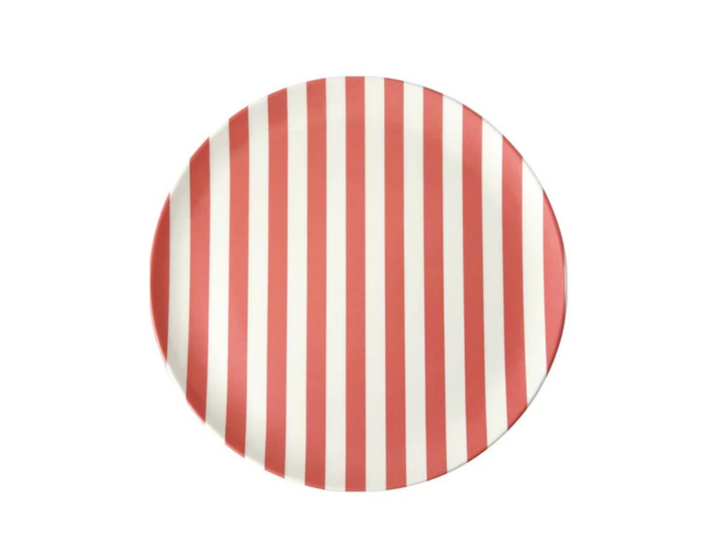 Red Stripe Side Plate