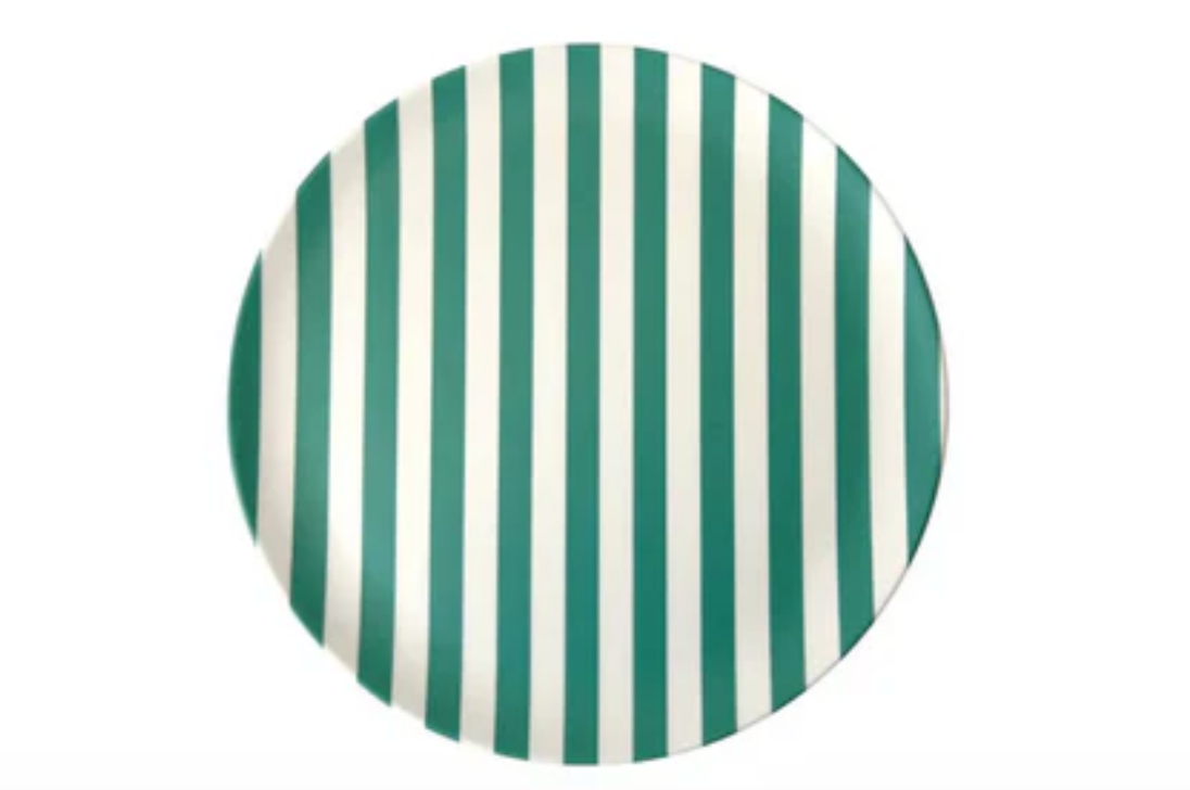 Green Stripe Side Plate