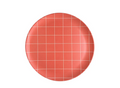 Red Grid Side Plate