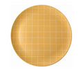 Orange Grid Dinner Plate