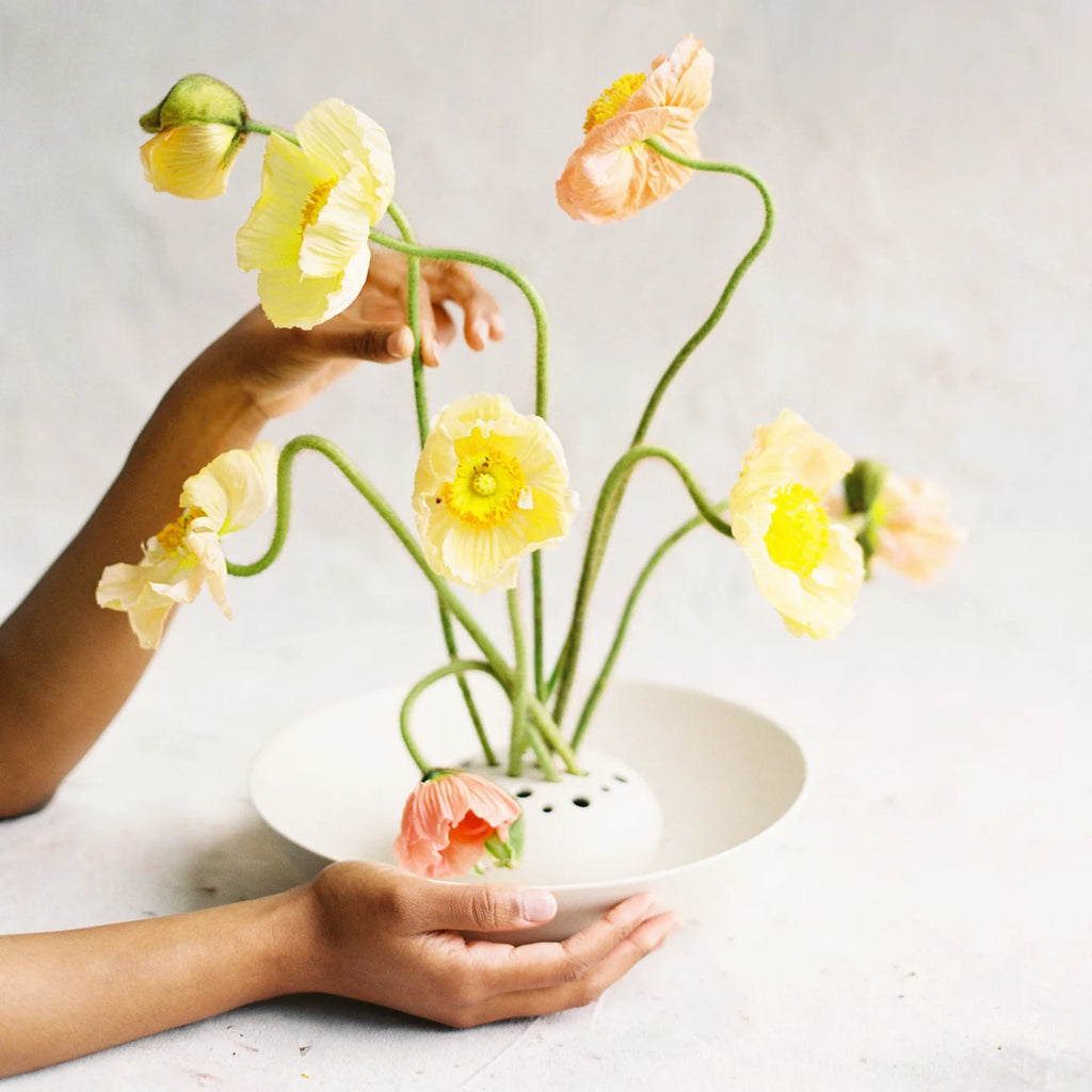 Ceramic Flower Frog Bowl image 1