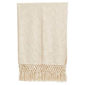 Woven Cotton Throw - Cream image 0