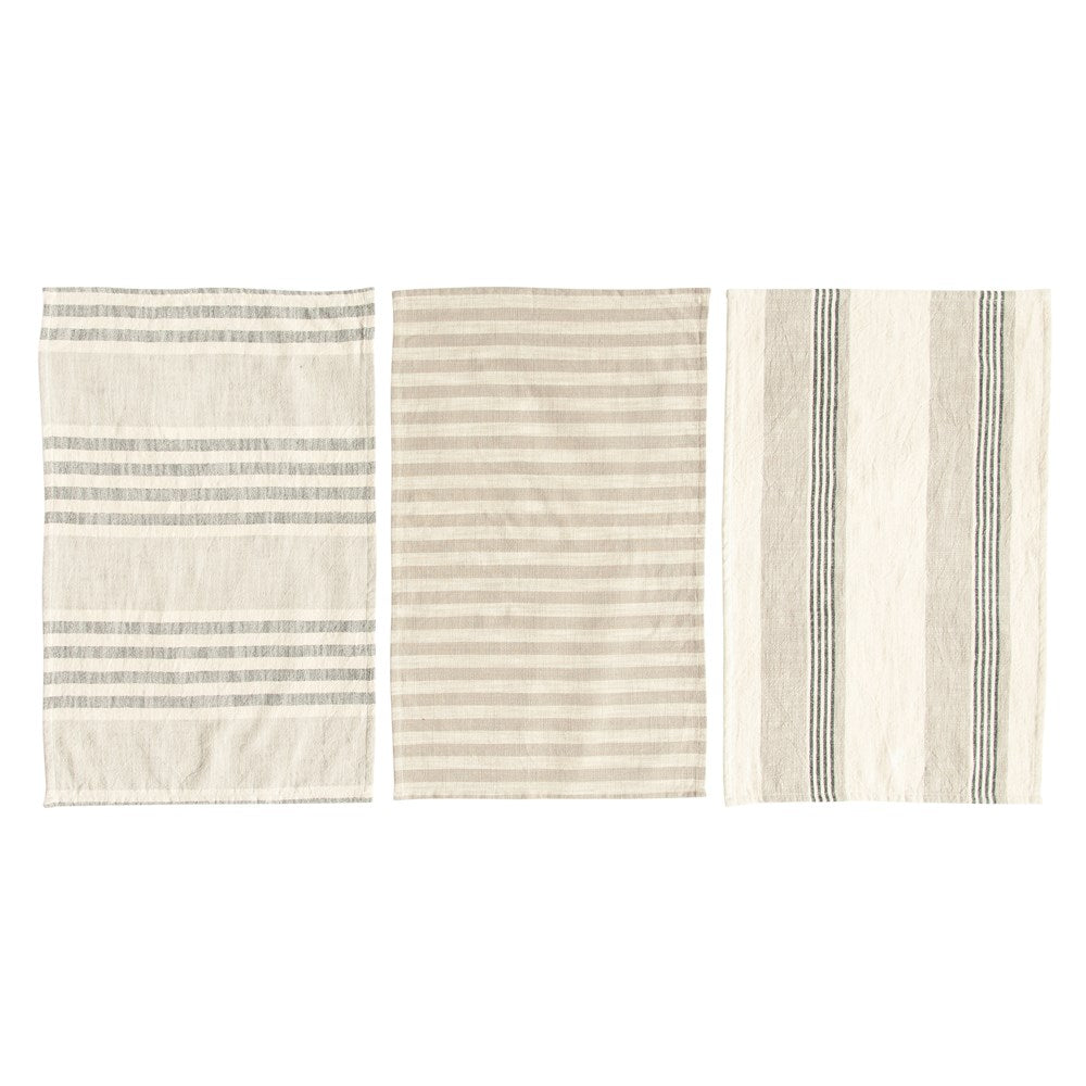Cotton Striped Tea Towels Set image 0