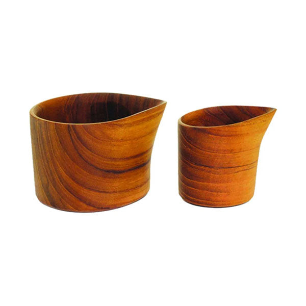 Teak Set of 2 Creamers image 0