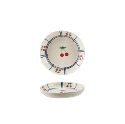 Hand-Painted Stoneware Dish with Pattern image 1