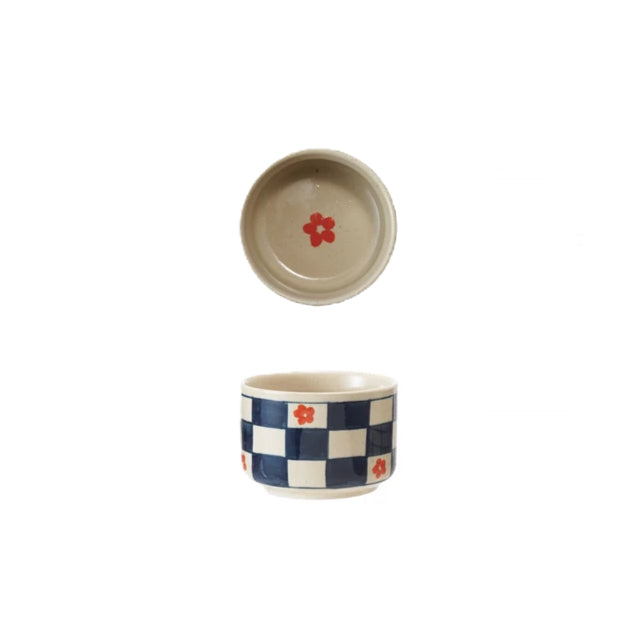 Hand-Painted Stoneware Bowl with Pattern image 3