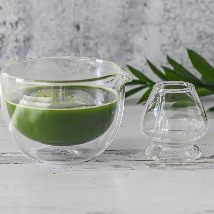 Double Sided Glass Matcha Bowl with Spout image 3