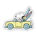 Peanuts® Waterproof Sticker - Snoopy and Woodstock Going