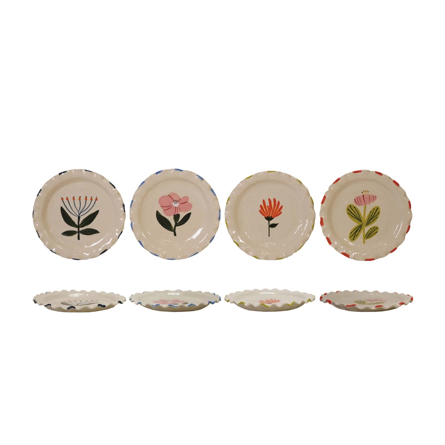 Hand-Painted Stoneware Plate image 0