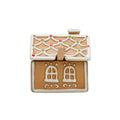 Gingerbread House Sugar Pot w/ Wood Spoon image 0