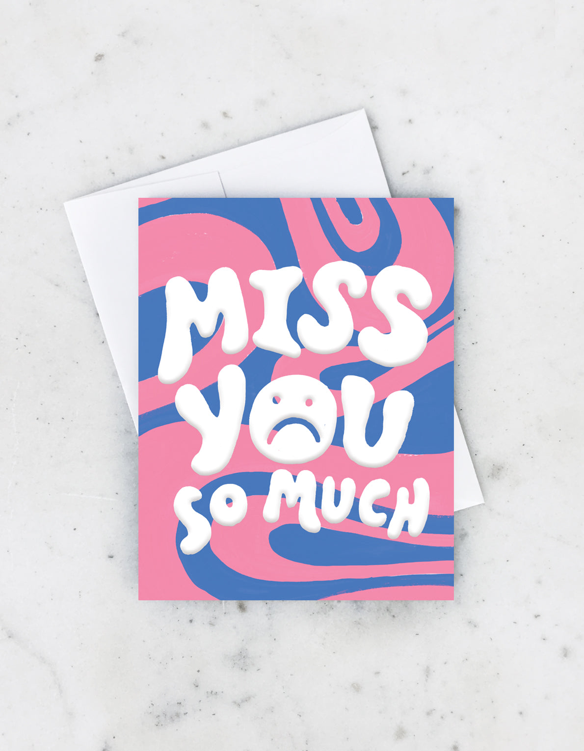 Wavy Miss You Greeting Card image 0