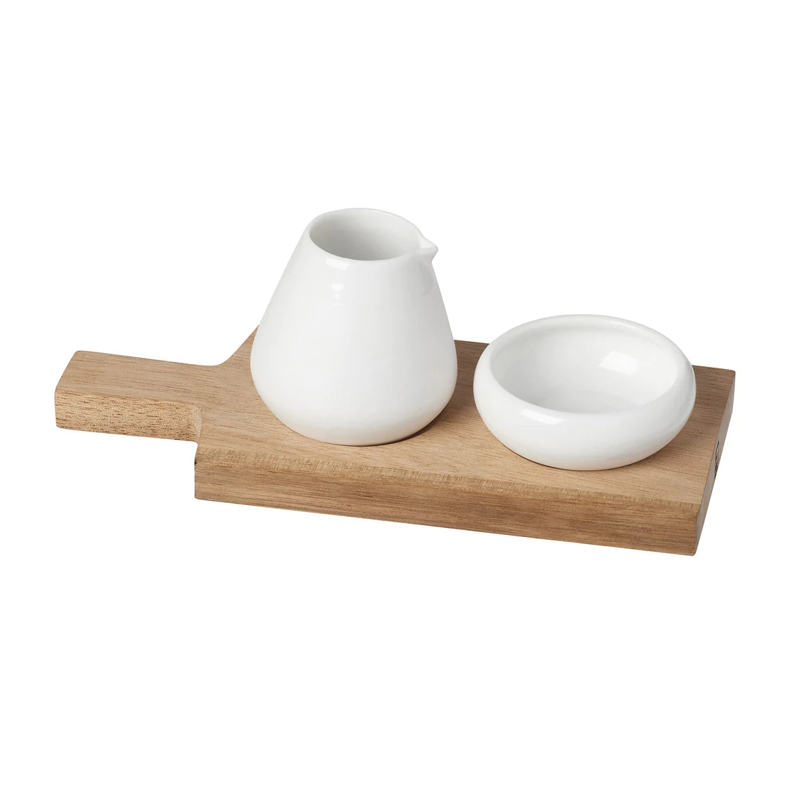 Oil And Salt Pots w/ Acacia Tray image 0