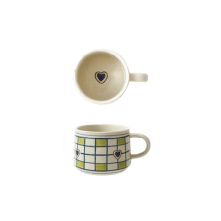 Hand-Painted Stoneware Mug with Pattern image 2
