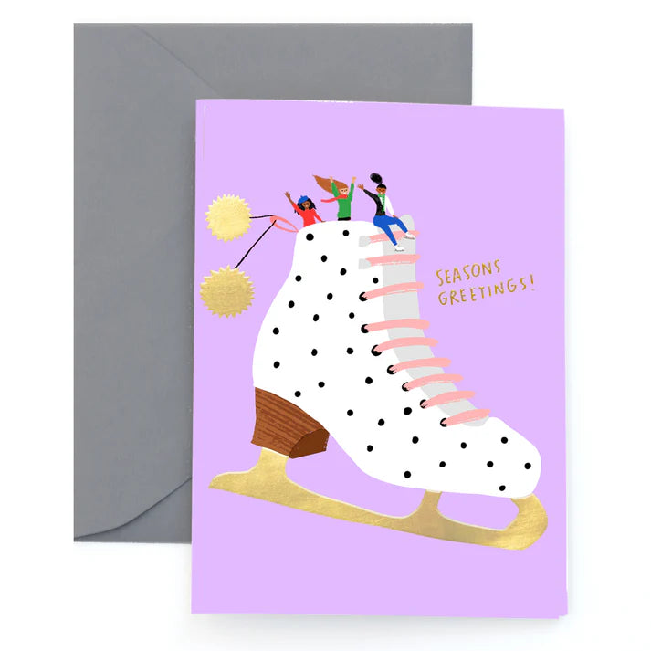 Ice Skaters Holiday Card image 0