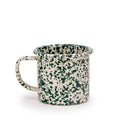 Splatter 12 oz Mug - Green & Cream