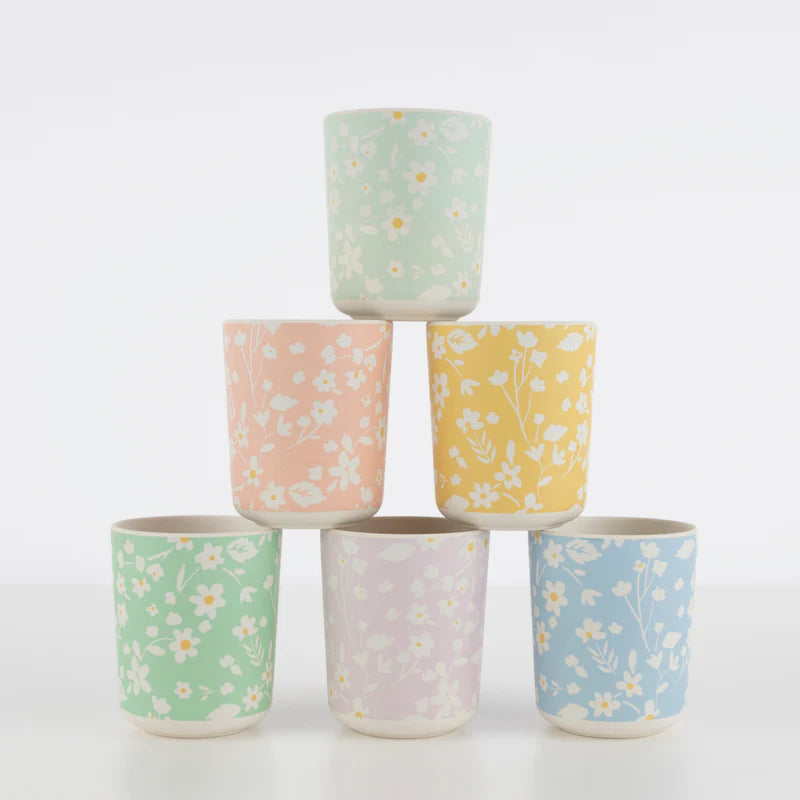 Floral Bamboo Cups image 0