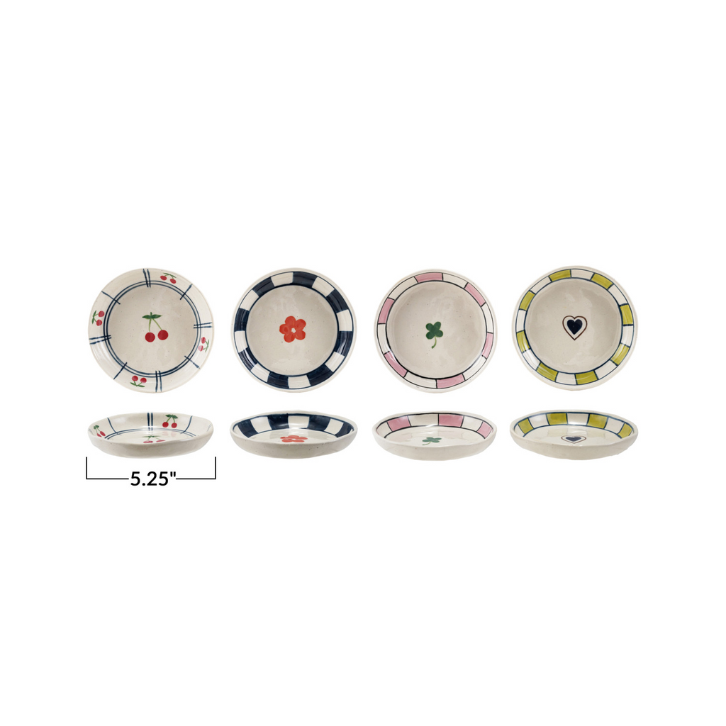Hand-Painted Stoneware Dish with Pattern image 6