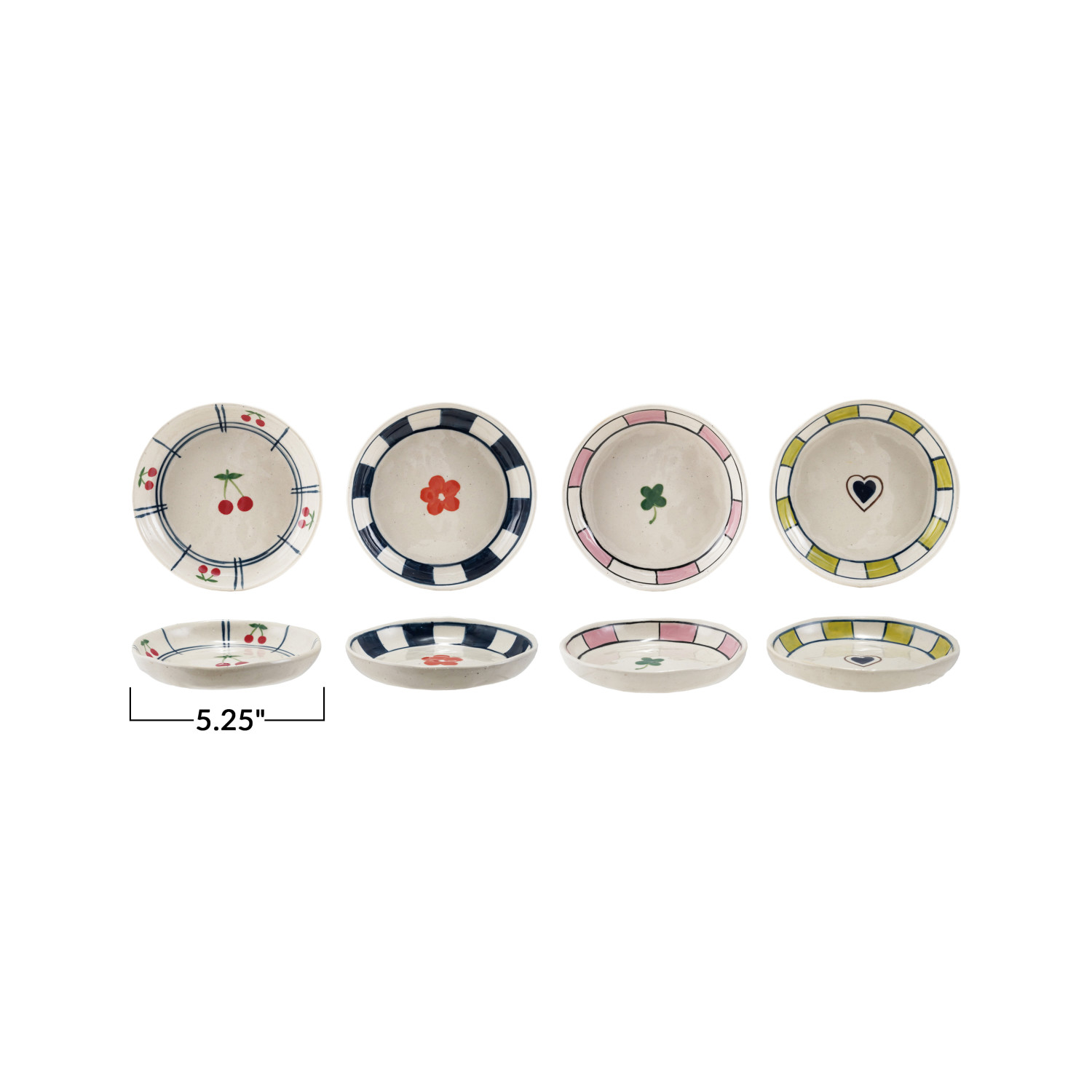 Hand-Painted Stoneware Dish with Pattern image 6