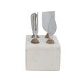Cheese Servers w/ Wood Handles & Marble Stand image 0