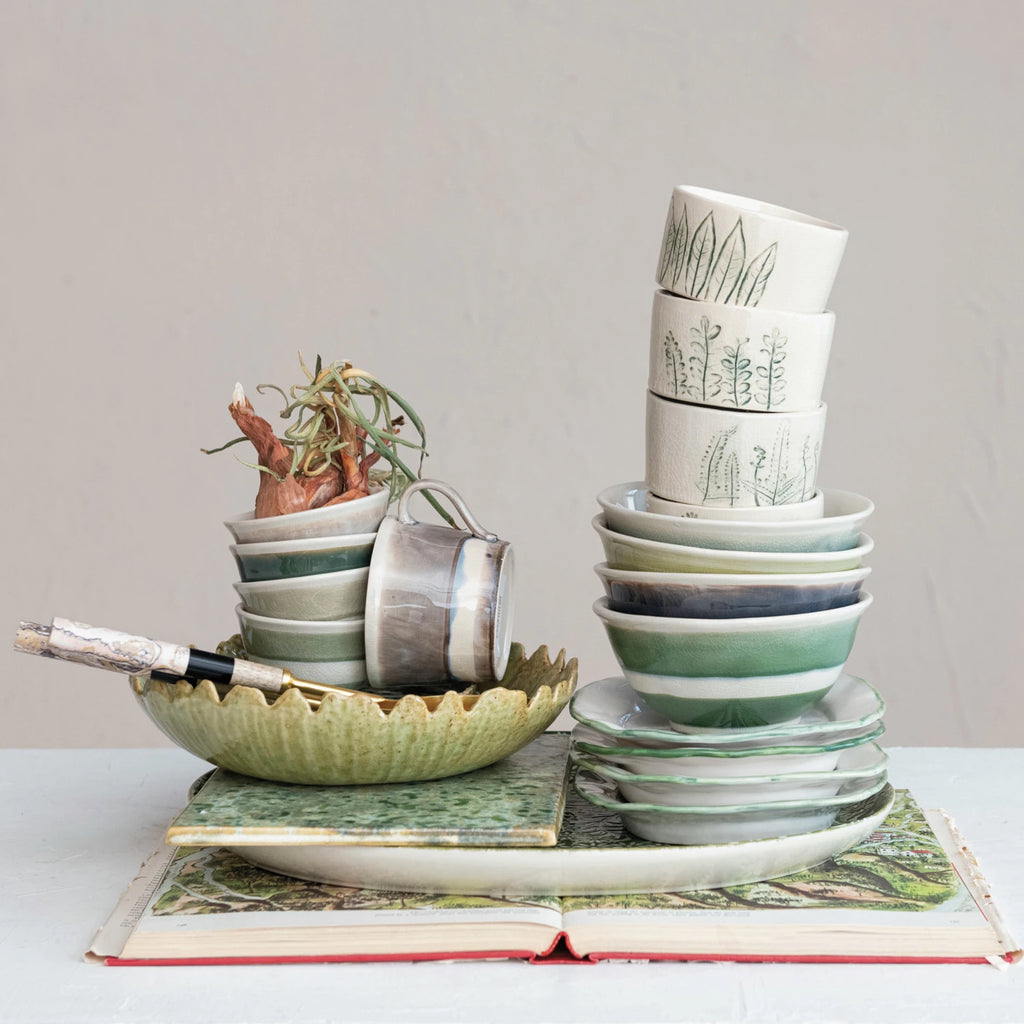 Hand Painted Stoneware Plate image 1
