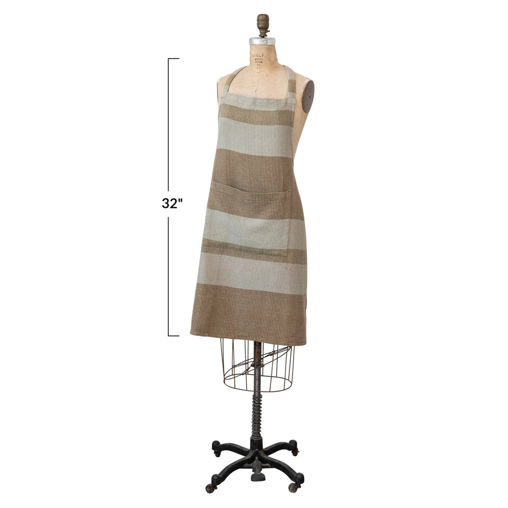 Waffle Weave Apron w/ Pocket - Olive image 3